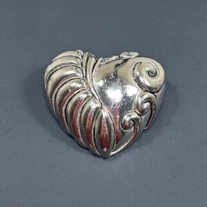 Victorian Style Silver Heart-Shaped Slider Pendant